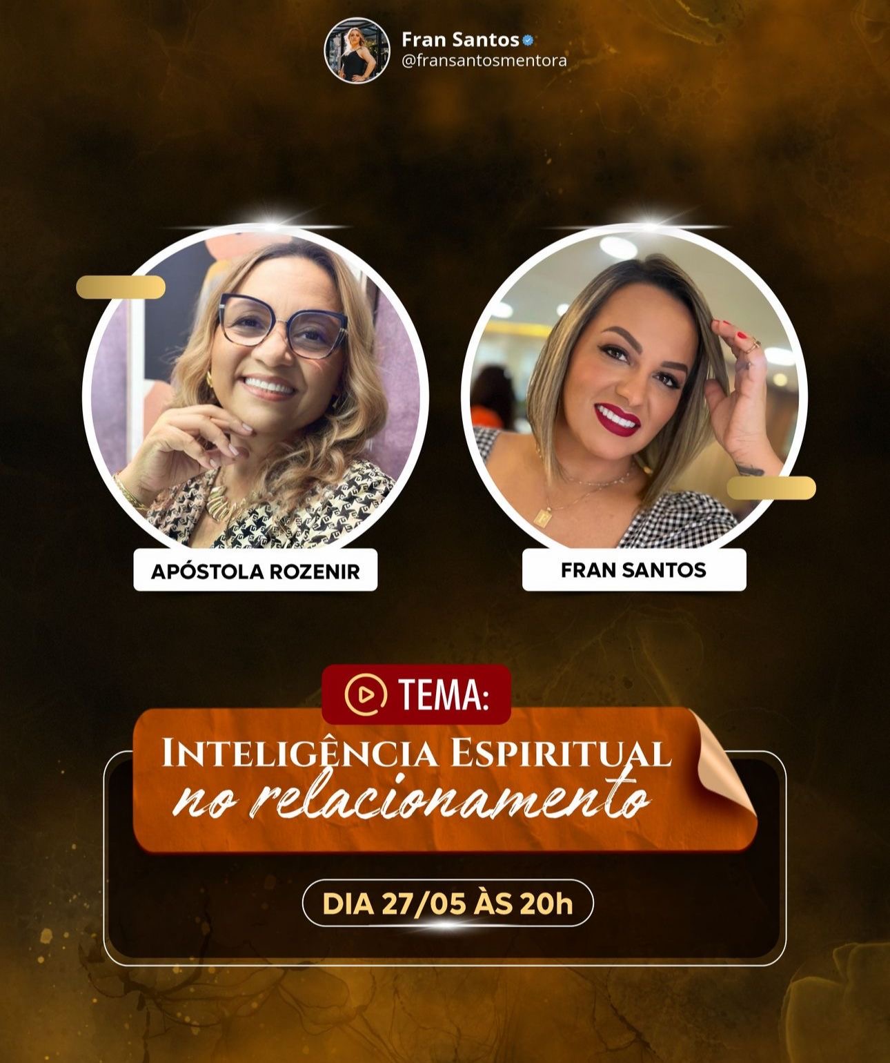 notícia Mentora de relacionamentos, Fran Santos realiza aula especial sobre Inteligência Espiritual no Relacionamento