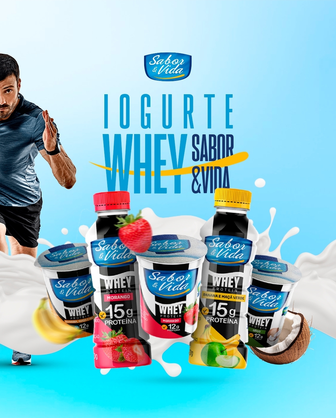 notícia Nova linha de iogurtes da Sabor & Vida tem adição de whey e redução de açúcar