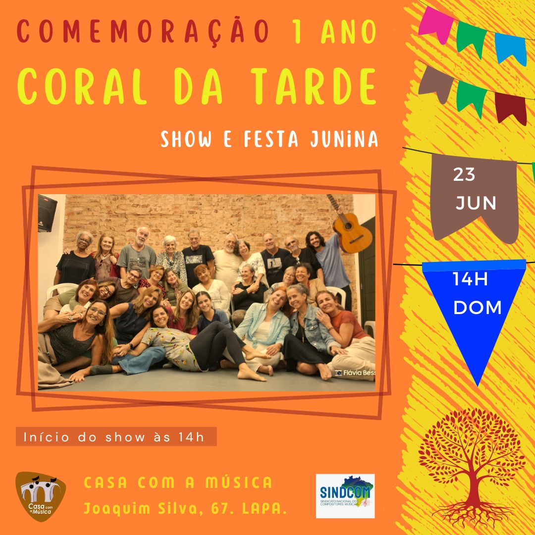 notícia Coral da Tarde celebra aniversário com show gratuito na Lapa