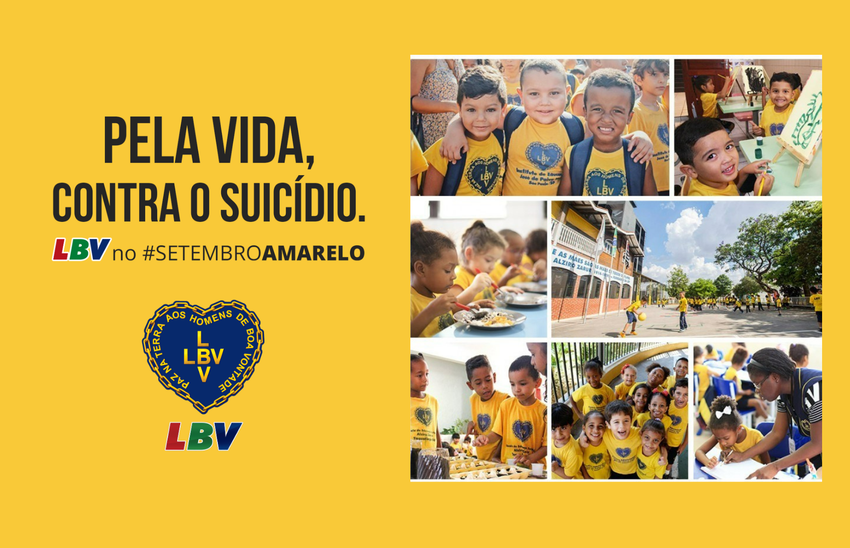 notícia Setembro Amarelo: LBV intensifica cuidados com a saúde mental de crianças e adolescentes em todo o Brasil