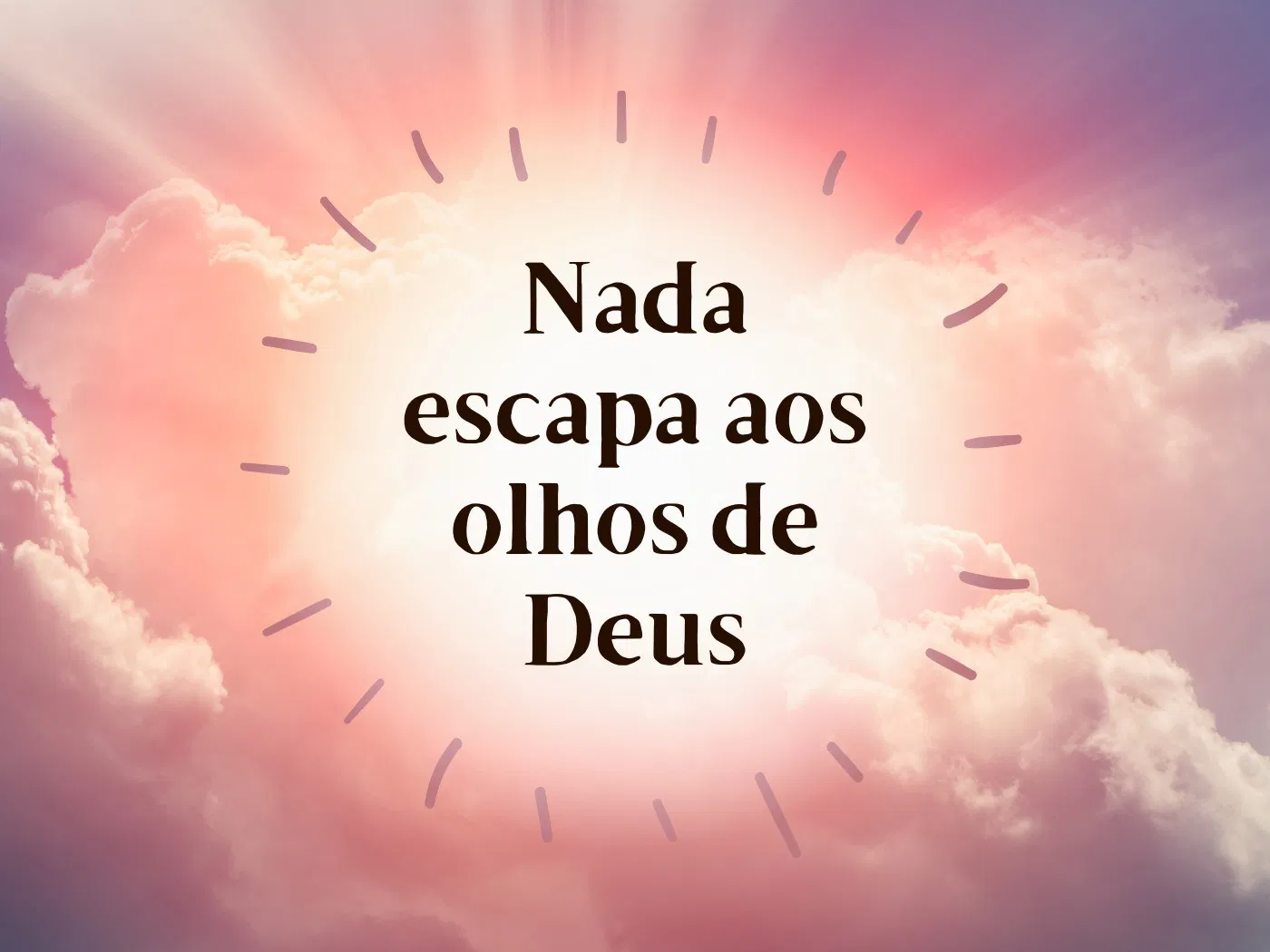 notícia PALAVRA DE HOJE - JESUS NUNCA TIRA OS OLHOS DE NÓS