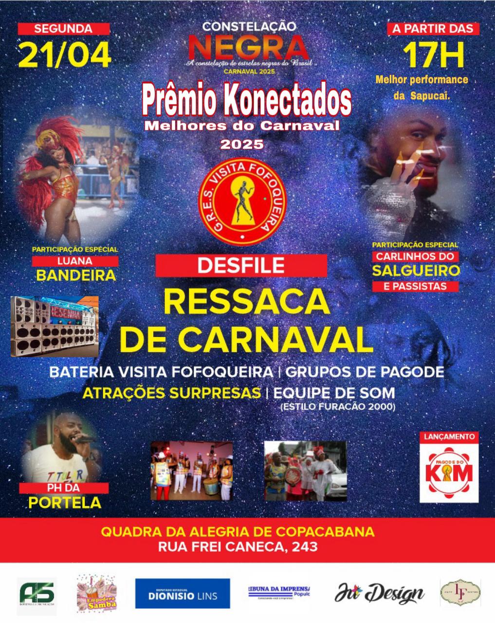notícia Ressaca da Visita Fofoqueira, Prêmio Konectados e Pagode do Kimp fazem a festa dos Sambistas dia 21/04 
