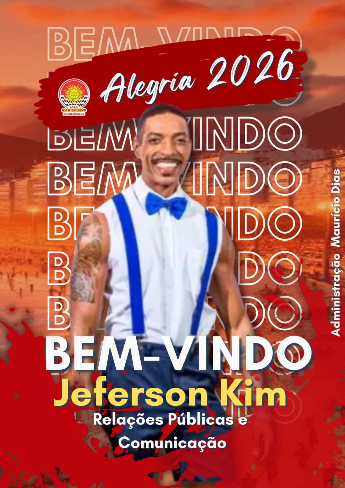 notícia Alegria de Copacabana anuncia Jeferson Kim como novo responsável por Relações Públicas e Comunicação