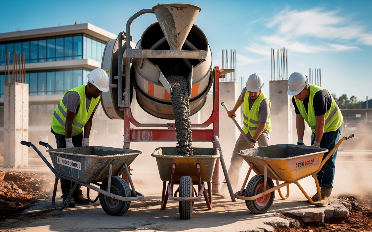 notícia Produtividade de obra com o uso de betoneira de 400 litros para diminuir tempo de obra