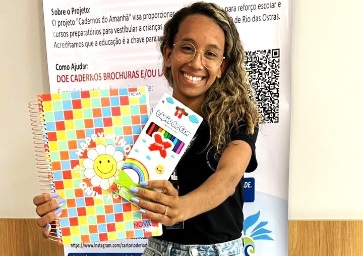notícia Campanha do Cartório de Rio das Ostras arrecada material escolar para crianças do Cepro até dia 5 de março