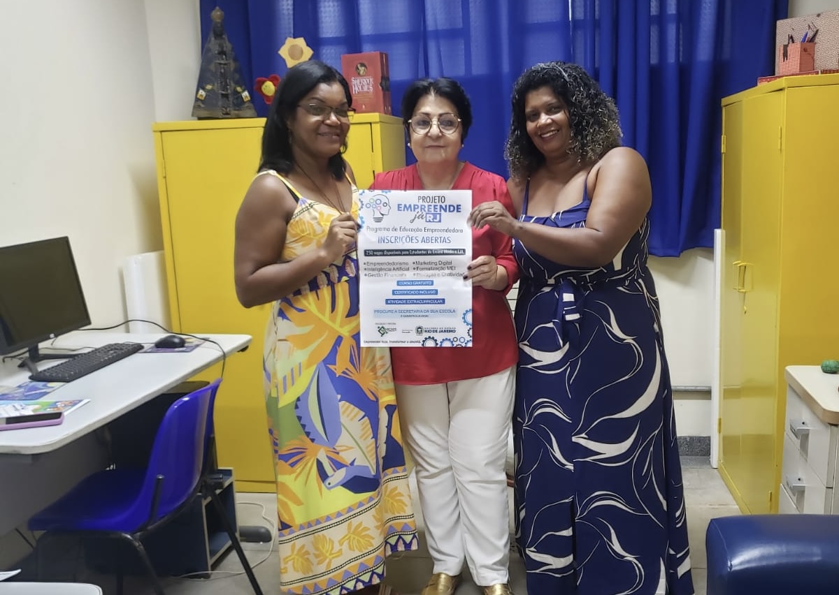 notícia Projeto EMPREENDE JÁ RJ leva formação empreendedora a estudantes do Ensino Médio e da EJA no estado do Rio