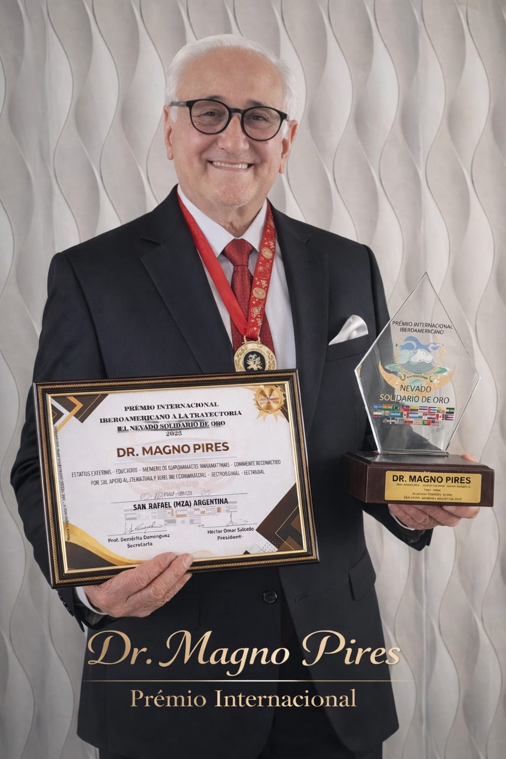 notícia Após ser agraciado com o Prêmio Internacional Iberoamericano El Nevado Solidário de Oro na Argentina, o jurista e escritor Magno Pires segue recebendo novos reconhecimentos