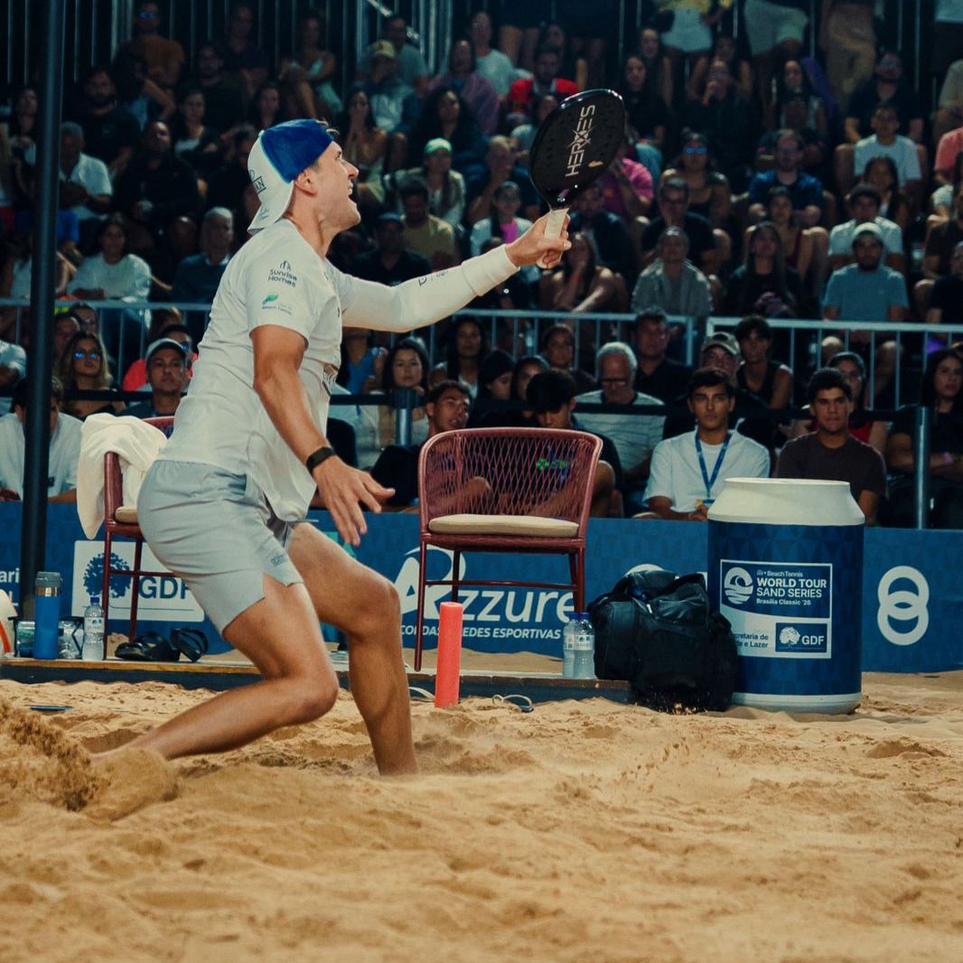notícia André Baran vibra com retomada e vice no Sand Series de Brasília