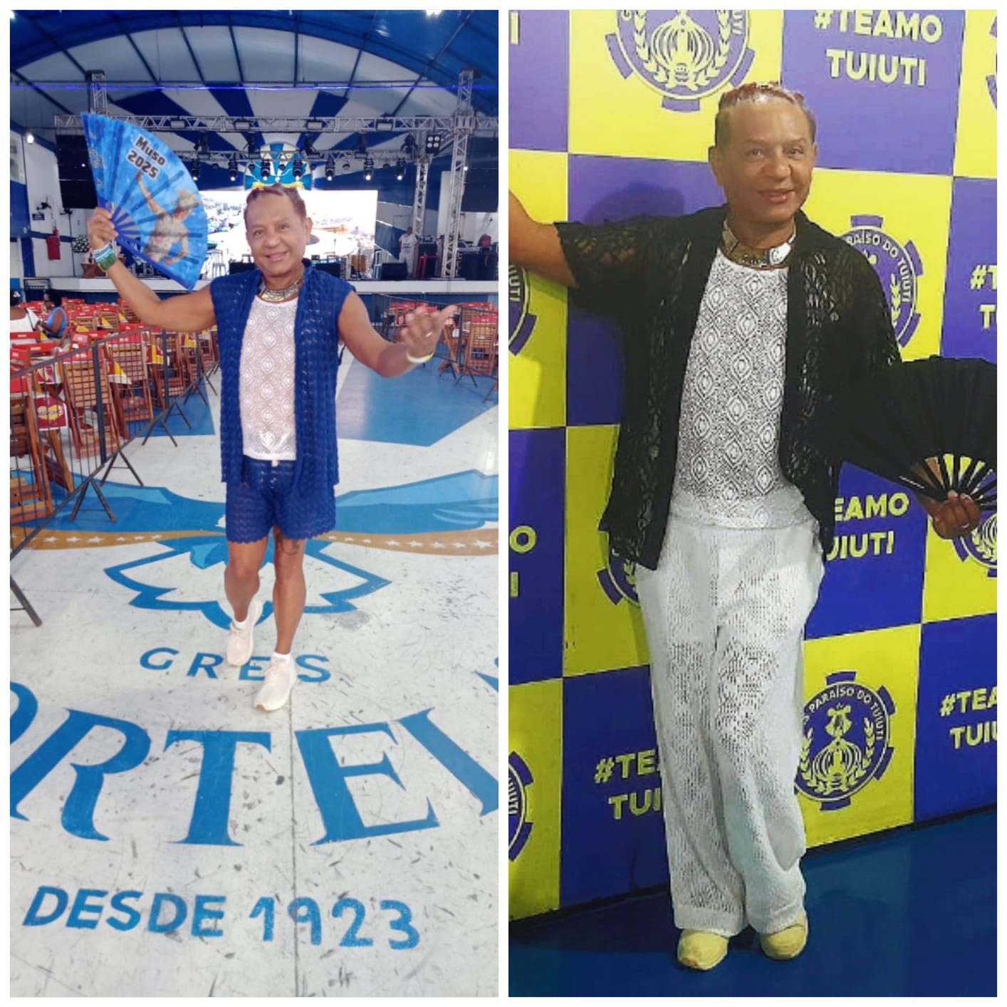 notícia Entre a águia e o pavão: Thiago Lisboa prestigia Portela e Paraíso do Tuiuti em noite de samba
