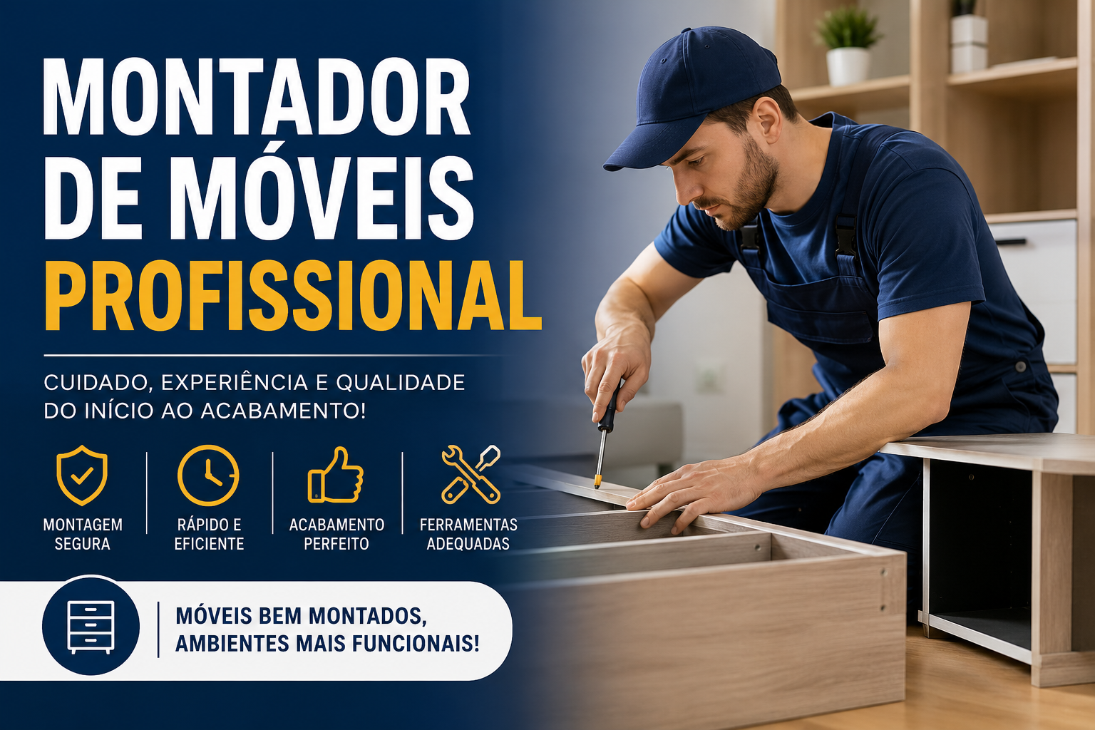 notícia Montador de móveis profissional: cuidado e praticidade na hora de mobiliar