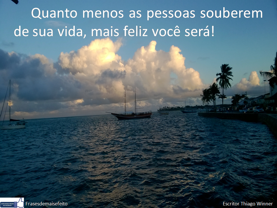 notícia Frase do escritor Thiago Winner