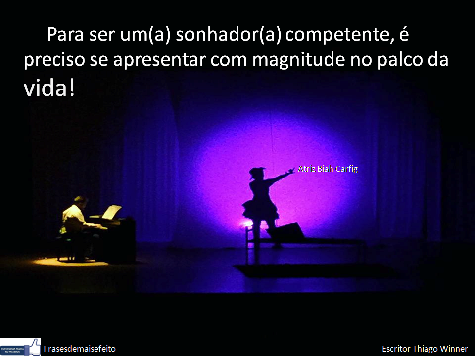 notícia Frase do escritor Thiago Winner