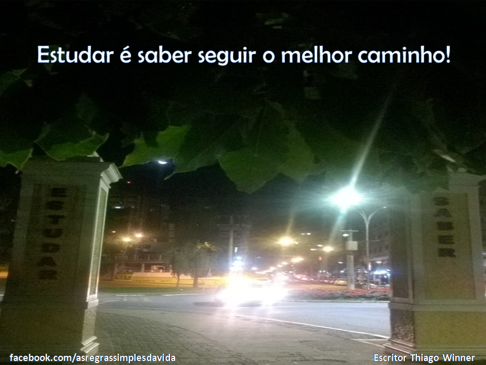 notícia Frase do escritor Thiago Winner