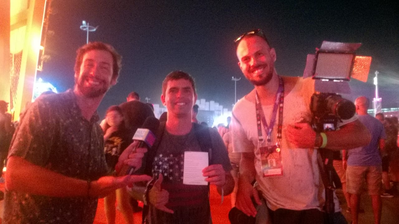 notícia Escritor e poeta Thiago Winner foi entrevistado no canal Multshow durante o Rock in Rio 2019