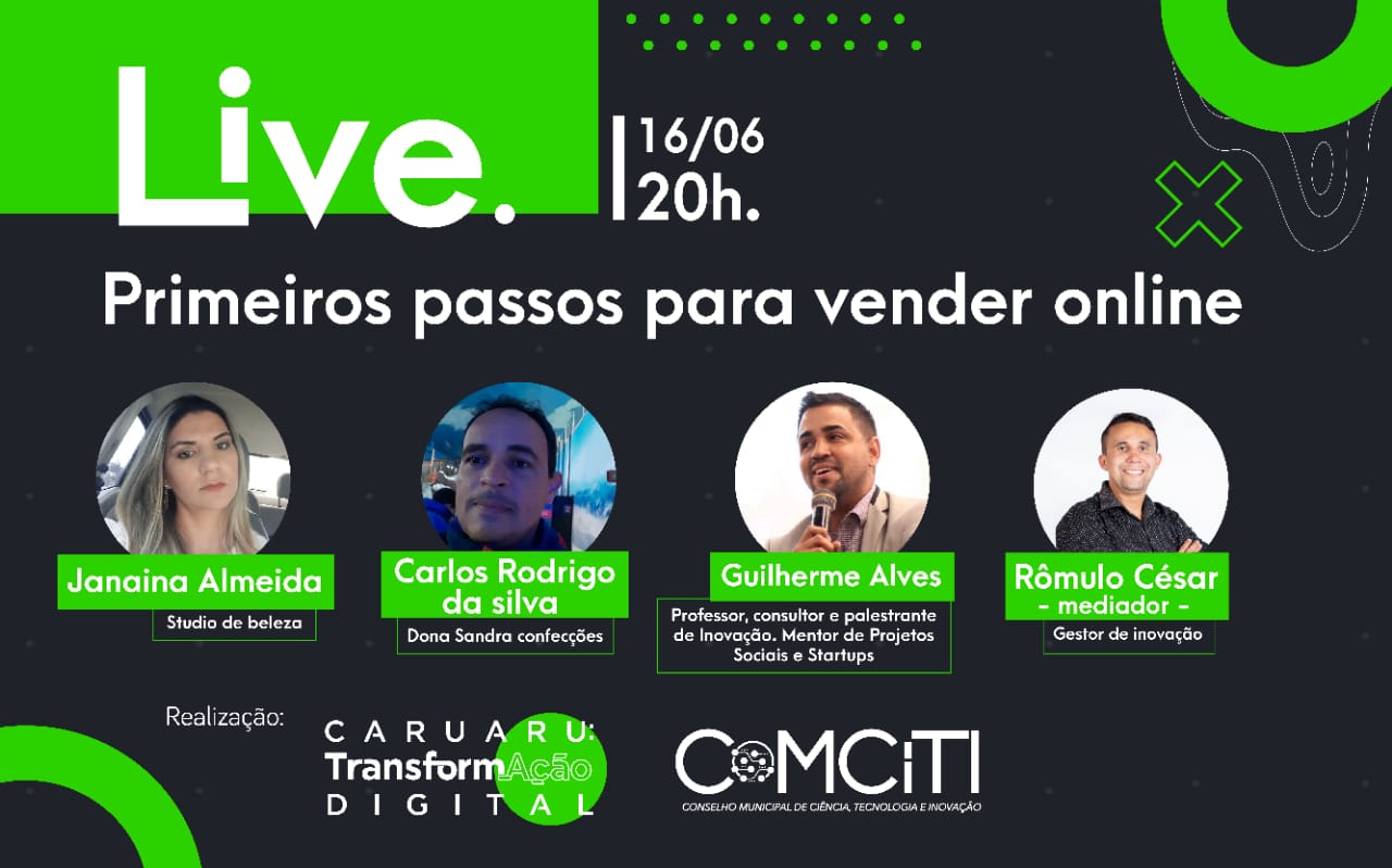 notícia Conselho Municipal de Ciência, Tecnologia e Inovação de Caruaru promove lives e oficinas digitais para fomentar a economia em tempos de Covid-19