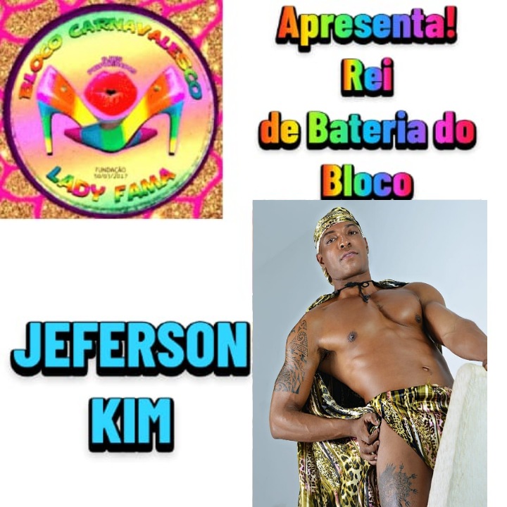 notícia Jeferson Kim será rei de bateria do Bloco Lady Fama