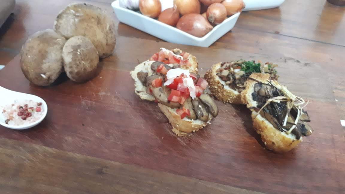 notícia Recita Vegetariana: Brusqueta de Cogumelos