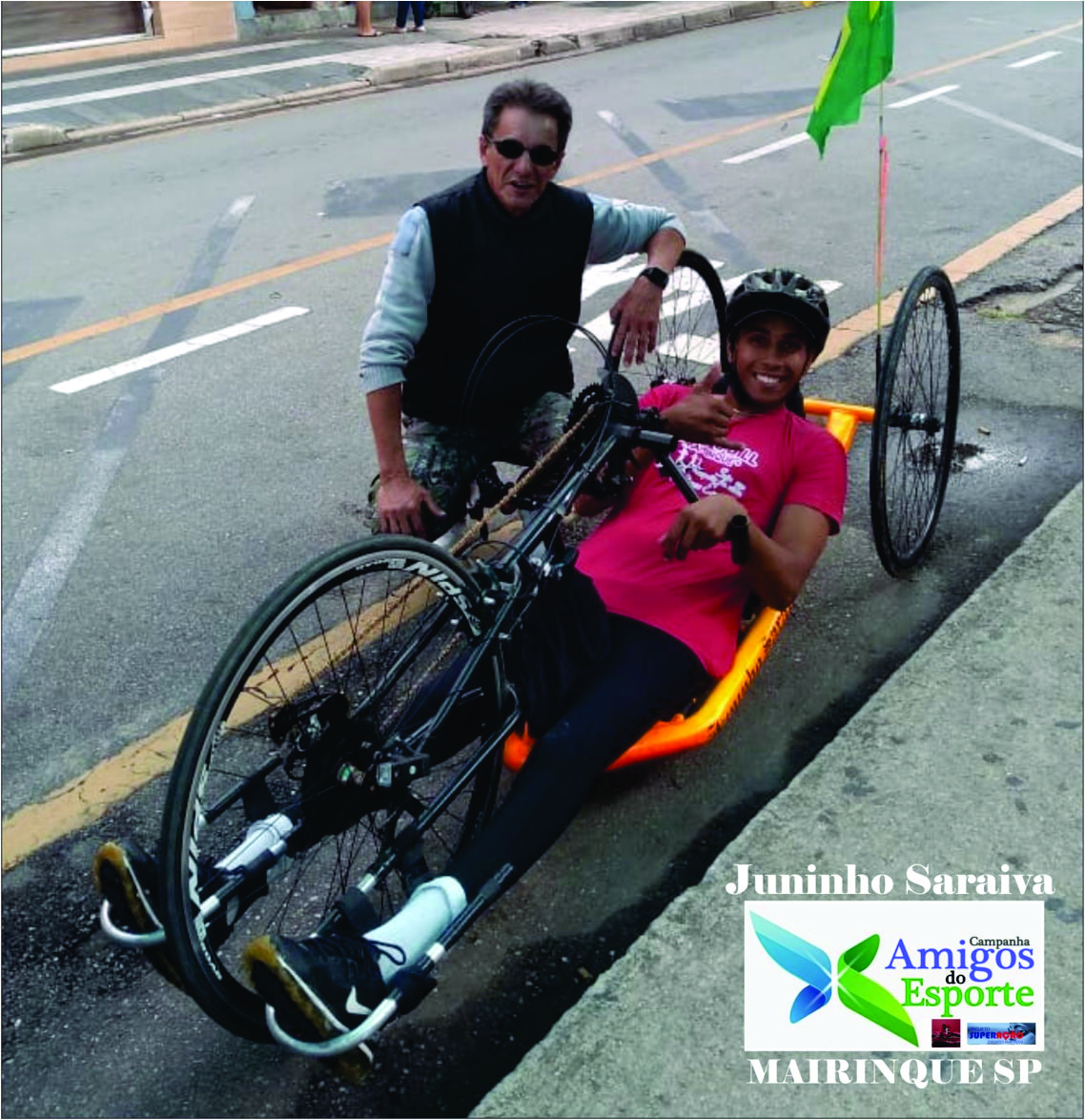 notícia Atleta PCD Juninho de Mairinque participara da largada da  4* Copa FBR Montain  Bike Cross Country que será Domingo 10/07    as   7.00hs.