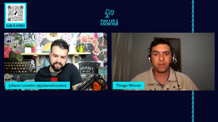 notícia Autor Thiago Winner foi entrevistado no POD LER E ESCREVER
