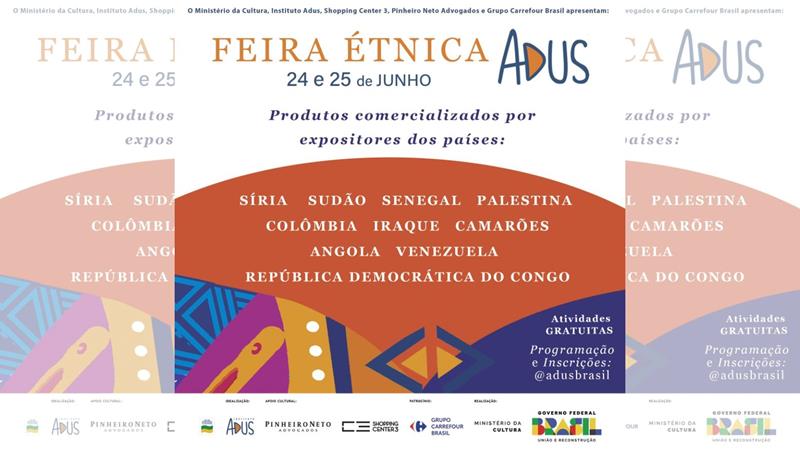 notícia EM SP: Dia Mundial do Refugiado é celebrado com exposições, shows e oficinas durante a Feira Étnica ADUS, na Avenida Paulista