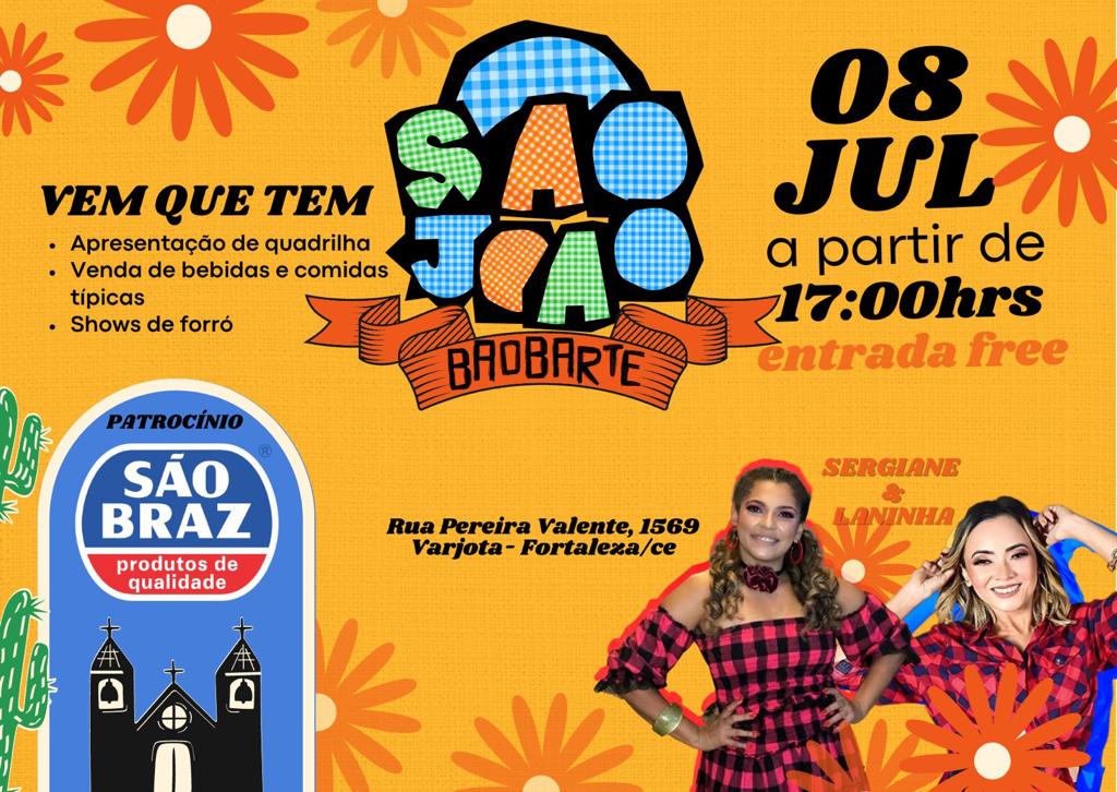 notícia São João da Baobarte acontece Dia 08 de Julho