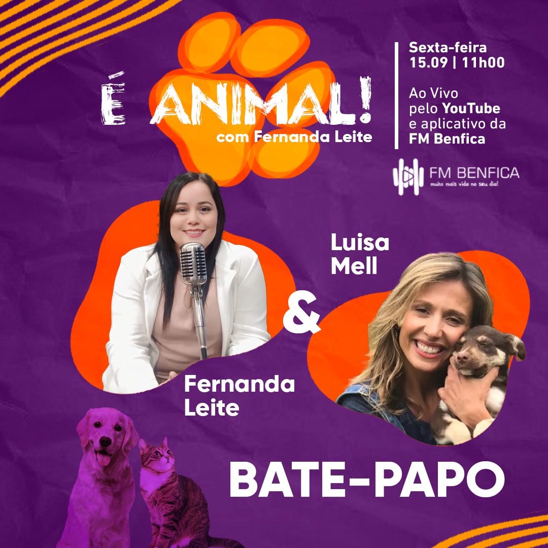 notícia É Animal!: Novo programa em formato podcast sobre pets estreia na FM Benfica