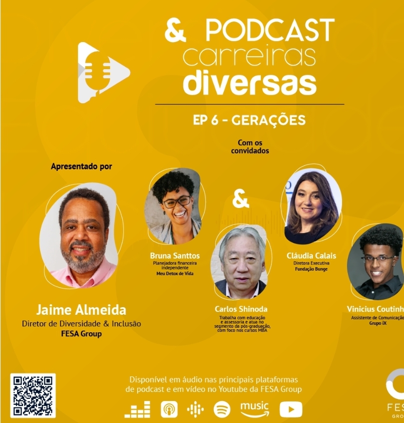 notícia Conheça a série inovadora de podcasts da FESA Group sobre Inclusão e Diversidade no mundo corporativo