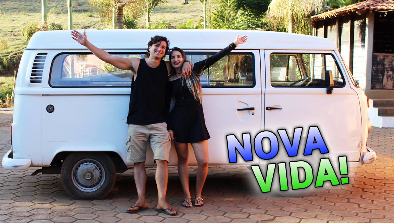 notícia O casal Lucas e Bia largaram a vida tradicional  e decidiram viajar por todos os estados brasileiros. 