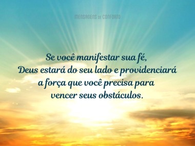 notícia PALAVRA DE HOJE - FORÇA PARA CONTINUAR