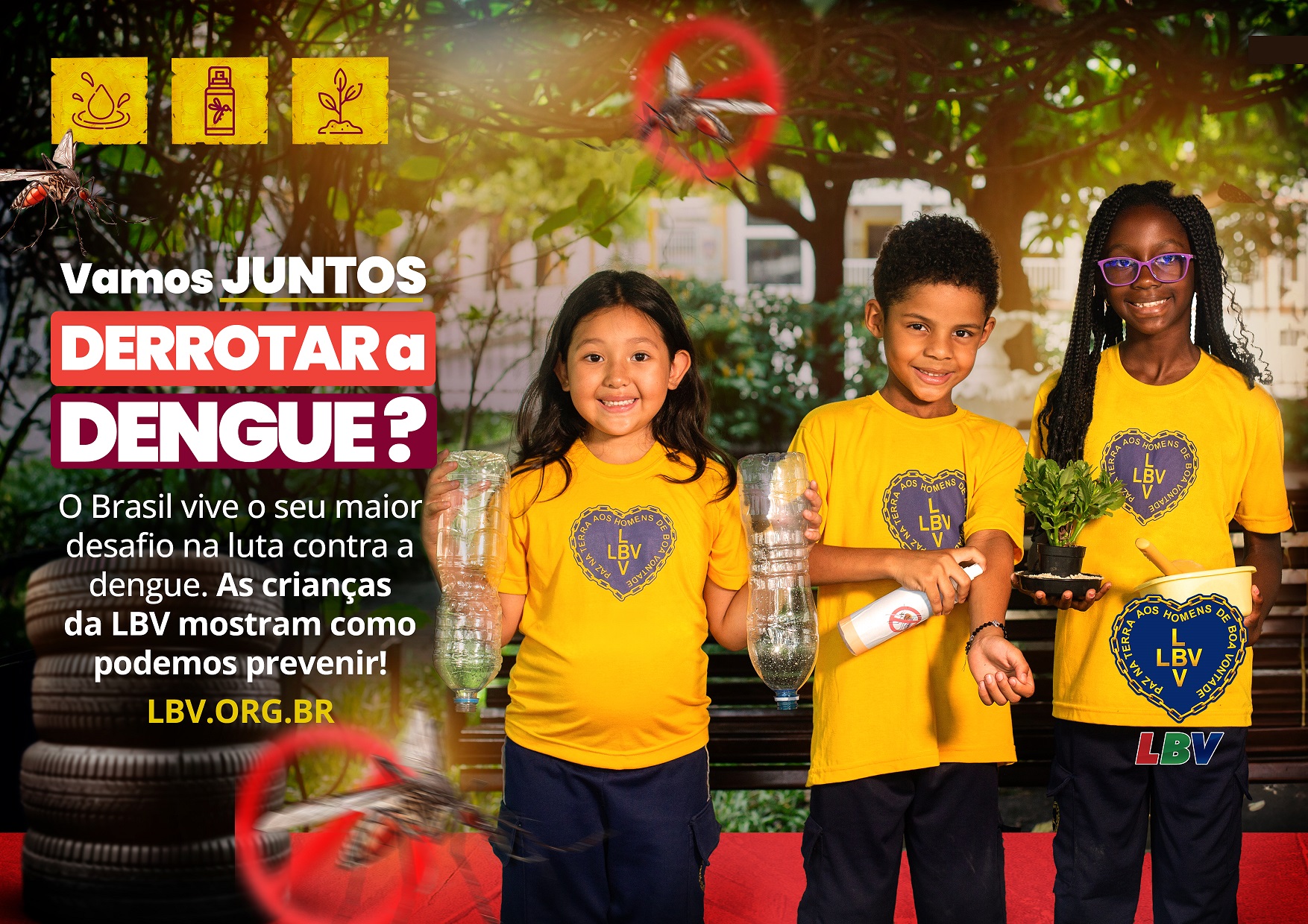 notícia LBV lança campanha de combate à dengue com recado das crianças: “Diga Sim à Prevenção!”