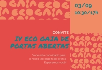 noticia IV Evento Eco Gaia de Portas Abertas traz diversas manifestações culturais sobre a cultura afro-brasileira no próximo dia 03 (domingo)