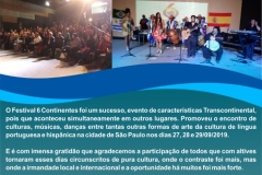 noticia Festival 6 continentes: evento que agitou Sampa, nos dias 27, 28 e 29 de Setembro