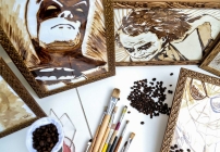 noticia Pintura em café - Coleção Feng Shui Vol 2 – Vernissage por Débora Santos
