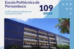 noticia POLI/UPE - ESCOLA POLITÉCNICA DE PERNAMBUCO COMPLETA 109 ANOS  