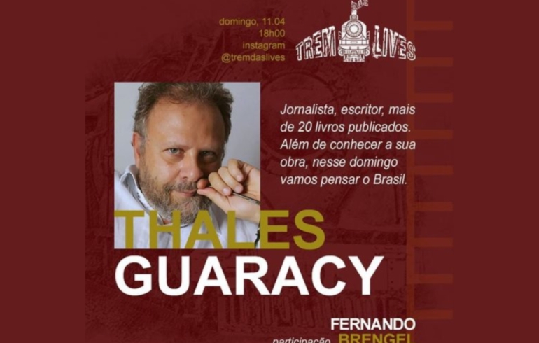 noticia Trem das Lives com o escritor Thales Guaracy