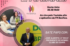 noticia O podcast É Animal!:  programa sobre pets da FM Benfica, receberá o Presidente do Kennel Clube do Ceará, José Alberto Brás Thiers, o “Zeca”