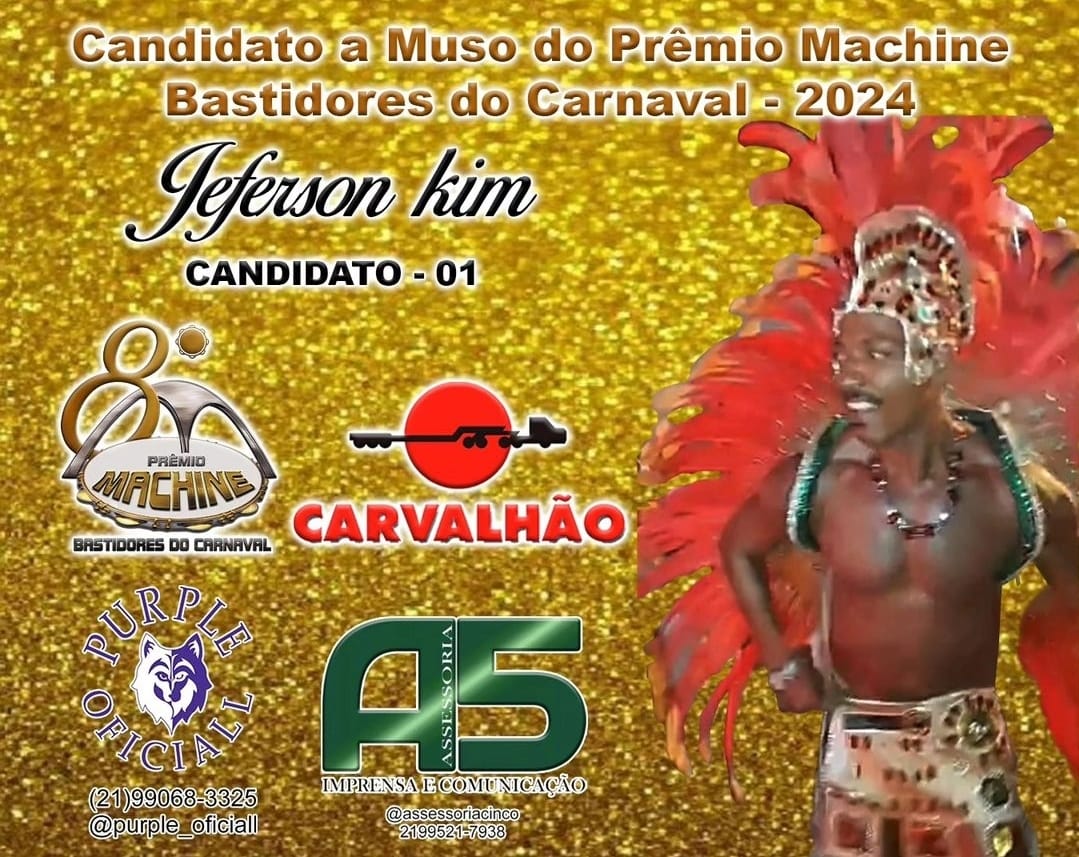 artigo Jeferson Kim é indicado à melhor muso do prêmio Machine Bastidores do carnaval 2024
