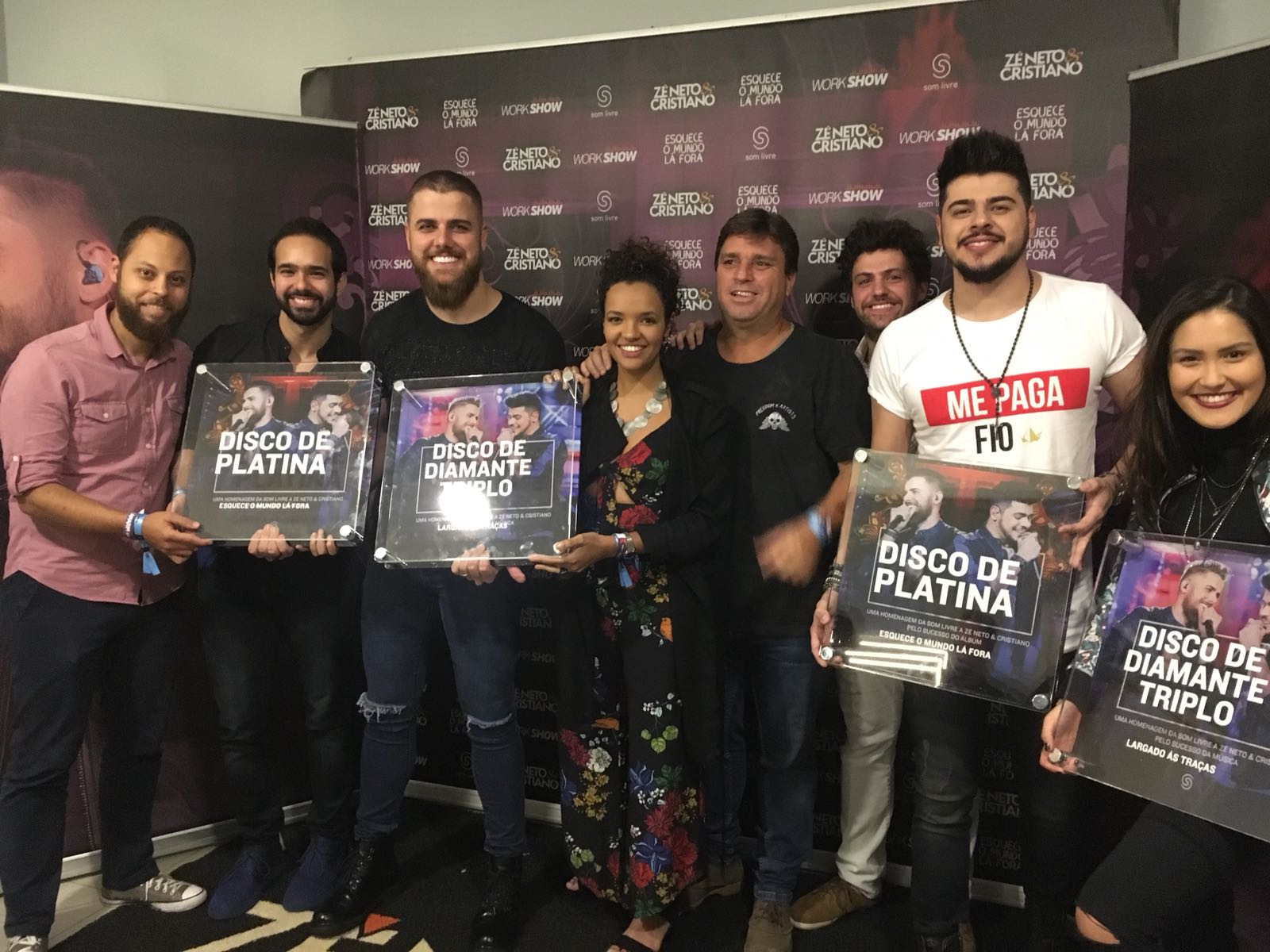 artigo Zé Neto & Cristiano recebe discos de diamante triplo e de platina pela Som Livre