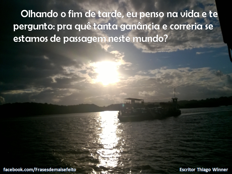 artigo Frase do escritor Thiago Winner