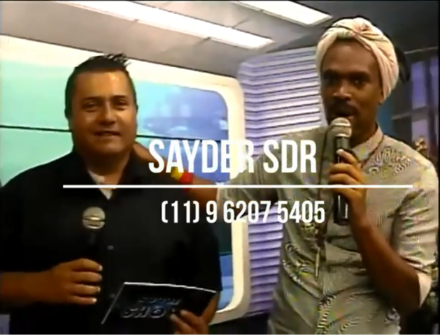 artigo Sayder SDR foi uma das atrações do programa Roque Show da TV Cinec - São Paulo/SP