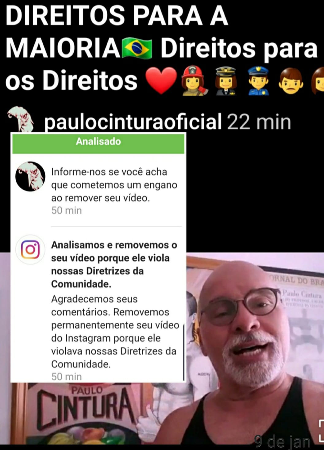 artigo Paulo Cintura defende suas ideias, conceitos e verdades nas redes sociais.