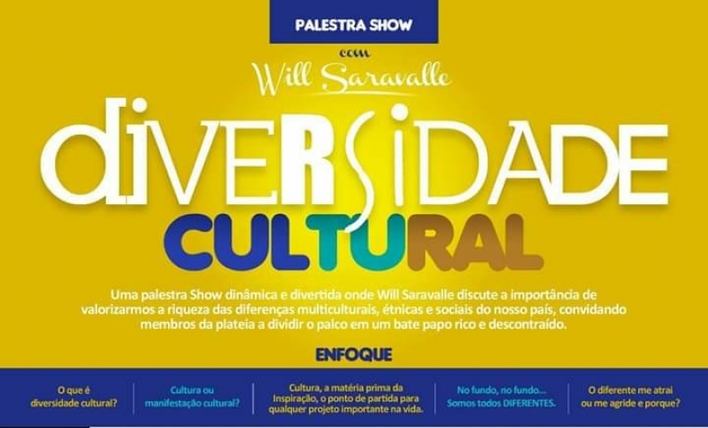 Palestra - Diversidade Cultural - Por Will Saravalle - Contato: (11) 97339-0133