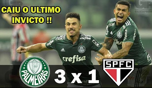 noticia Palmeiras vence de virada o São Paulo e sobe na tabela do brasileirão
