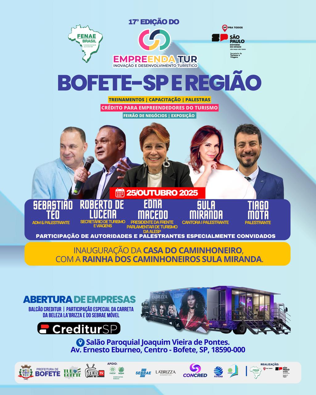 noticia Bofete recebe a 17ª edição do Empreenda Tur: empreendedorismo e  turismo sustentável no coração da Cuesta Paulista 