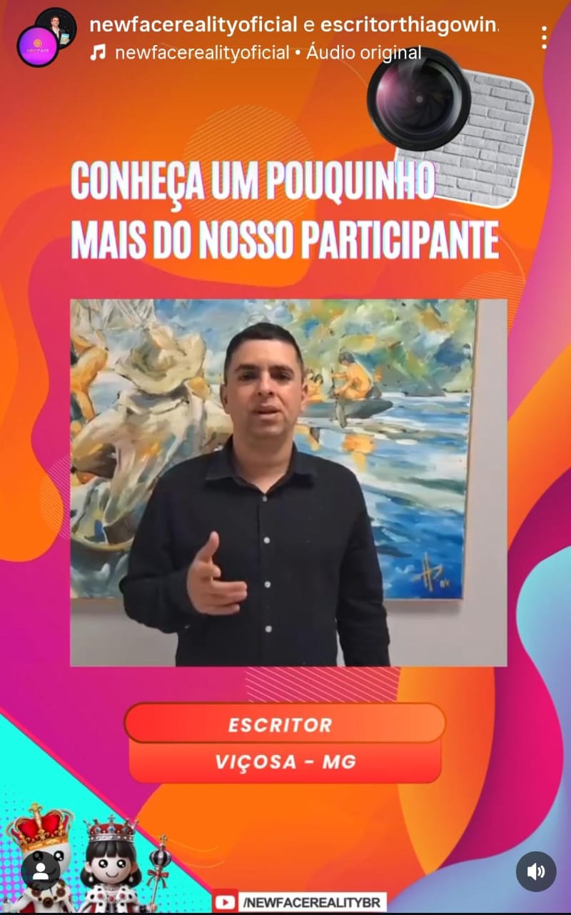 noticia Escritor e Poeta Thiago Winner encerra participação em Reality Show Nacional