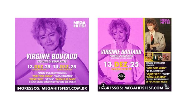 noticia Virginie retorna ao Brasil em dezembro para celebrar o melhor do Pop Rock Nacional