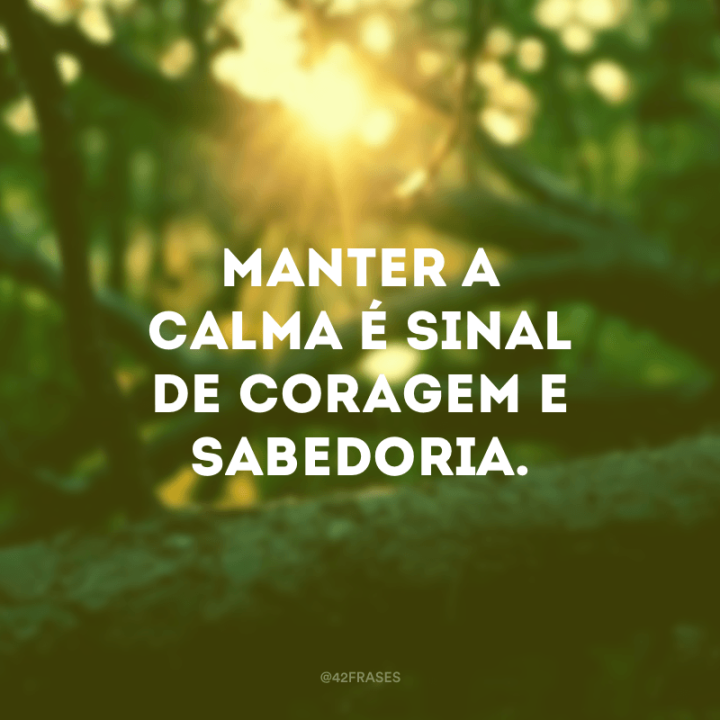 noticia PALAVRA DE HOJE - CALMA