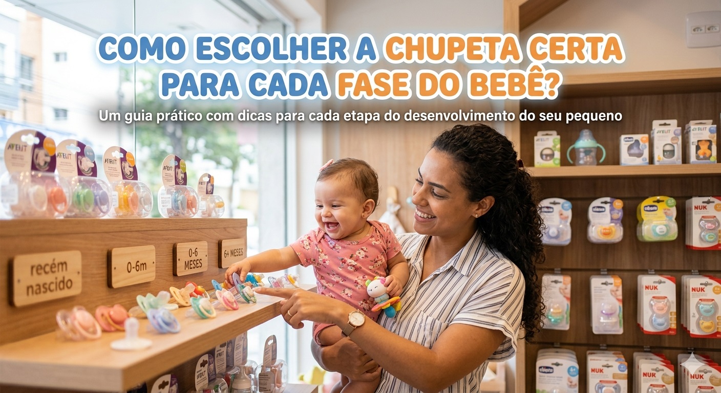 noticia Como escolher a chupeta certa para cada fase do bebê?