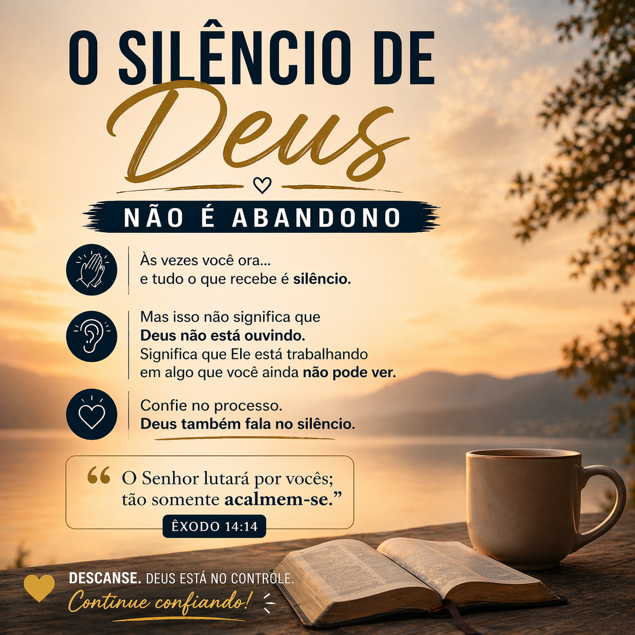 noticia PALAVRA DE HOJE - O SILÊNCIO DE DEUS