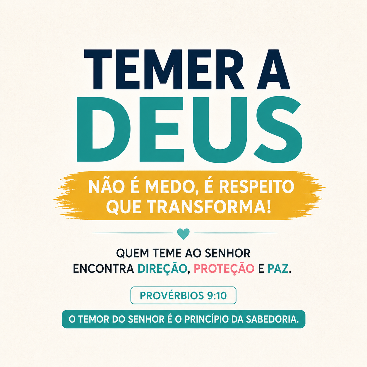 noticia PALAVRA DE HOJE - TEMER À DEUS